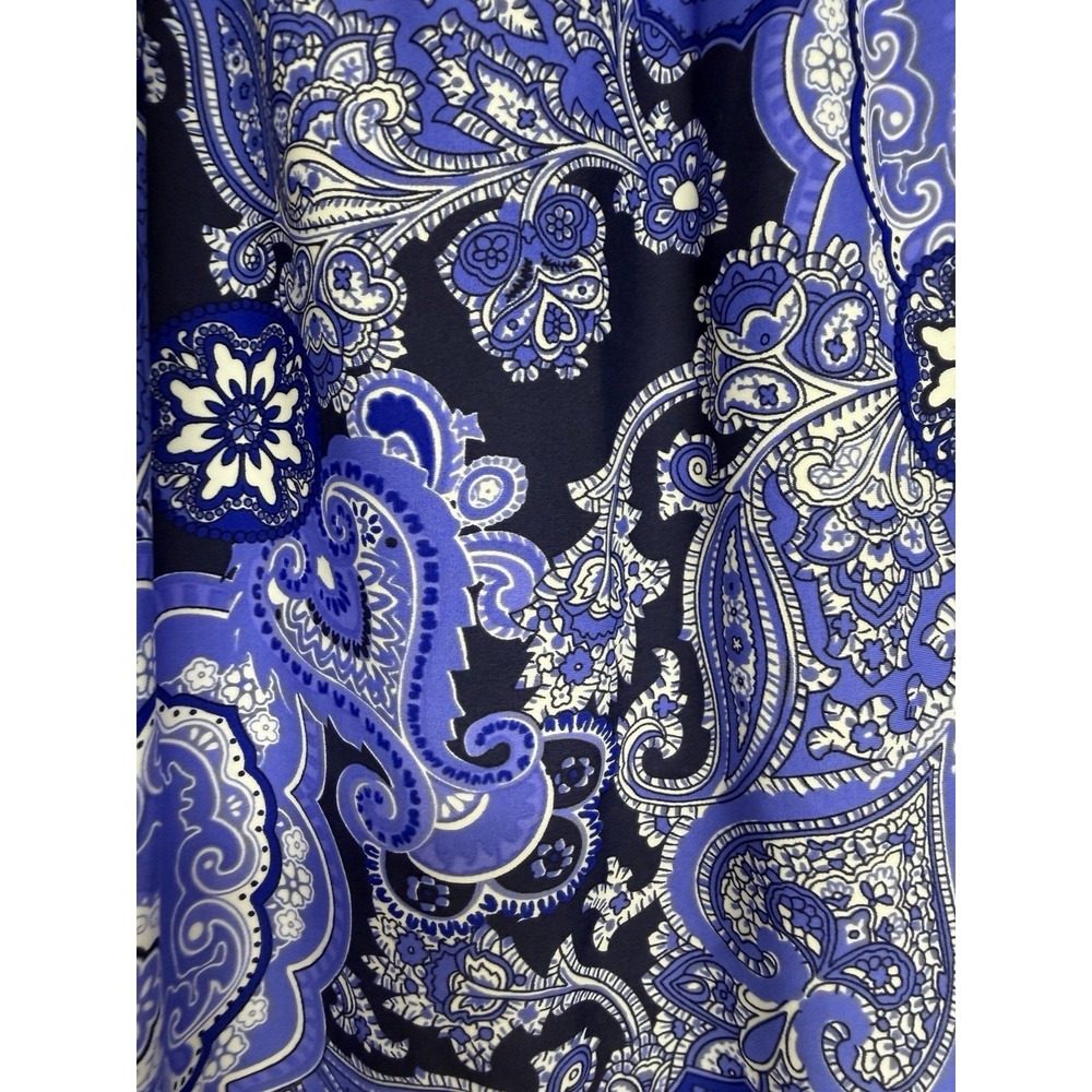 Jude Connally‎ Claire Captivia Paisley Print Tank Top Navy Blue Women's Size Med - Picture 9 of 12